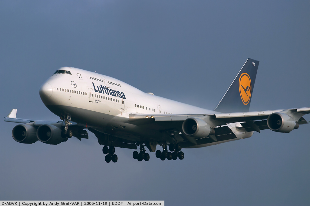 D-ABVK, 1991 Boeing 747-430 C/N 25046, Lufthansa 747-400