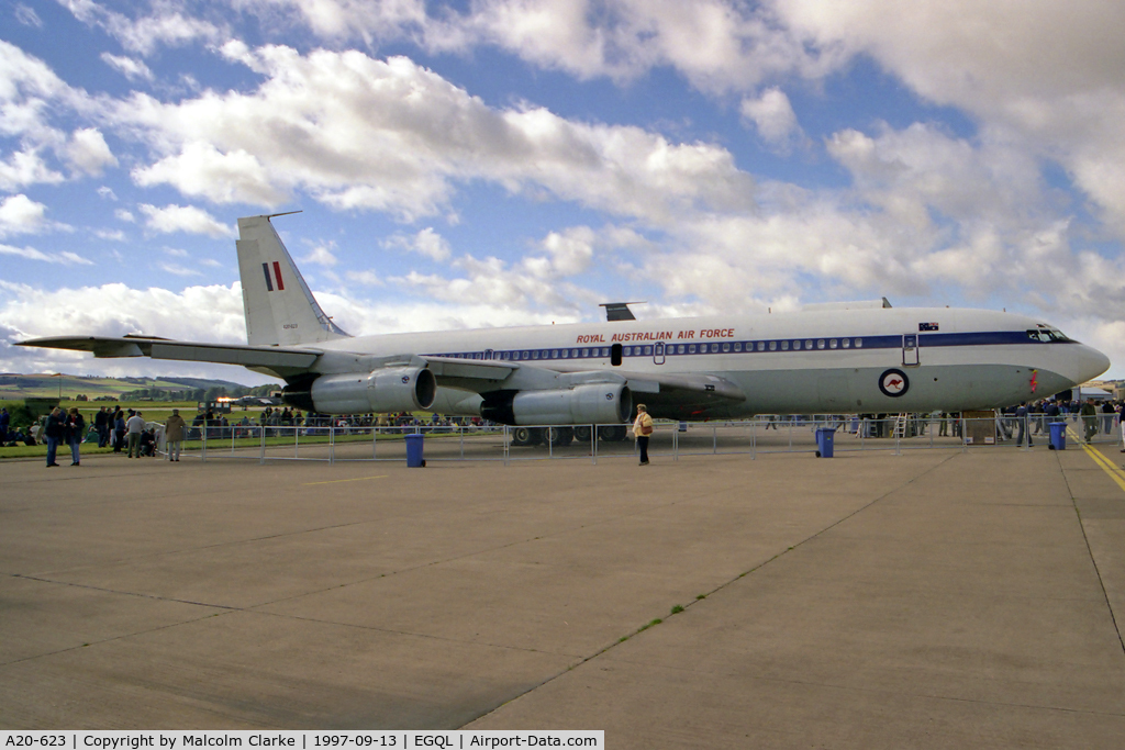 A20-623, 1968 Boeing 707-338C C/N 19623, Boeing 707-338C-KC at RAF Leuchars in 1997.
