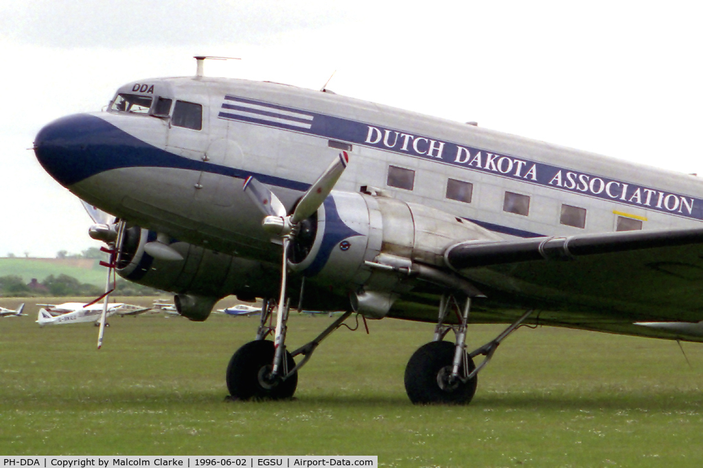 PH-DDA, 1943 Douglas C-47A-70-DL Skytrain C/N 19109, Douglas C-47A-70-DL Skytrain at Duxford Airfield in 1996.