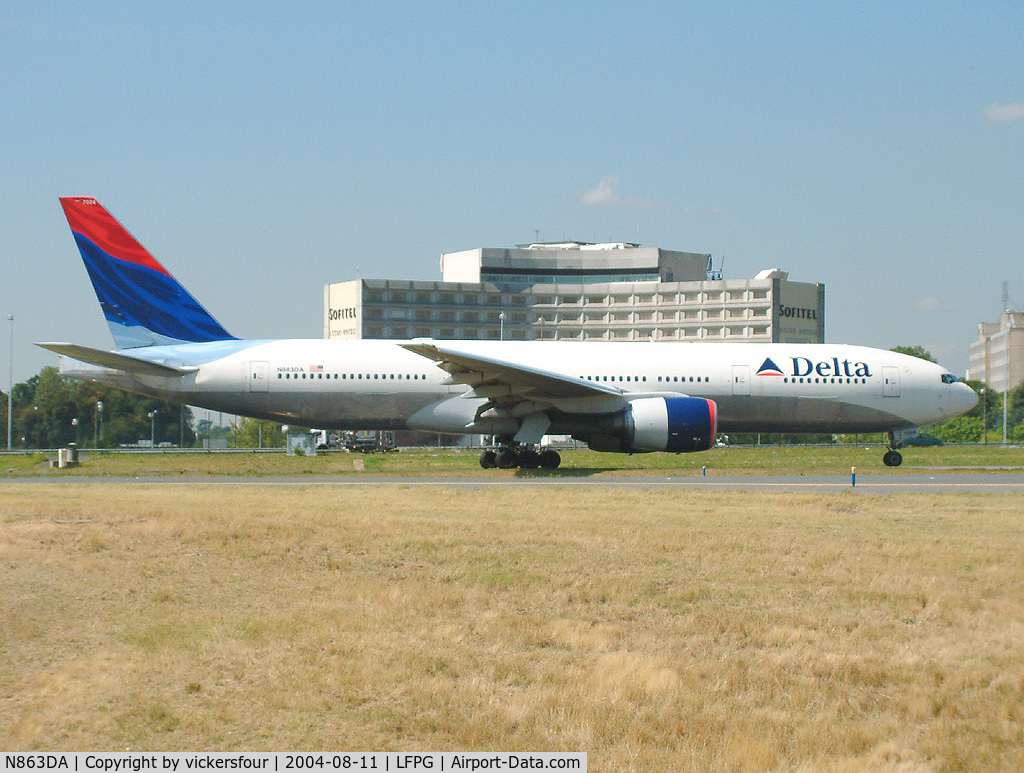 N863DA, 1999 Boeing 777-232 C/N 29735, Delta Airlines