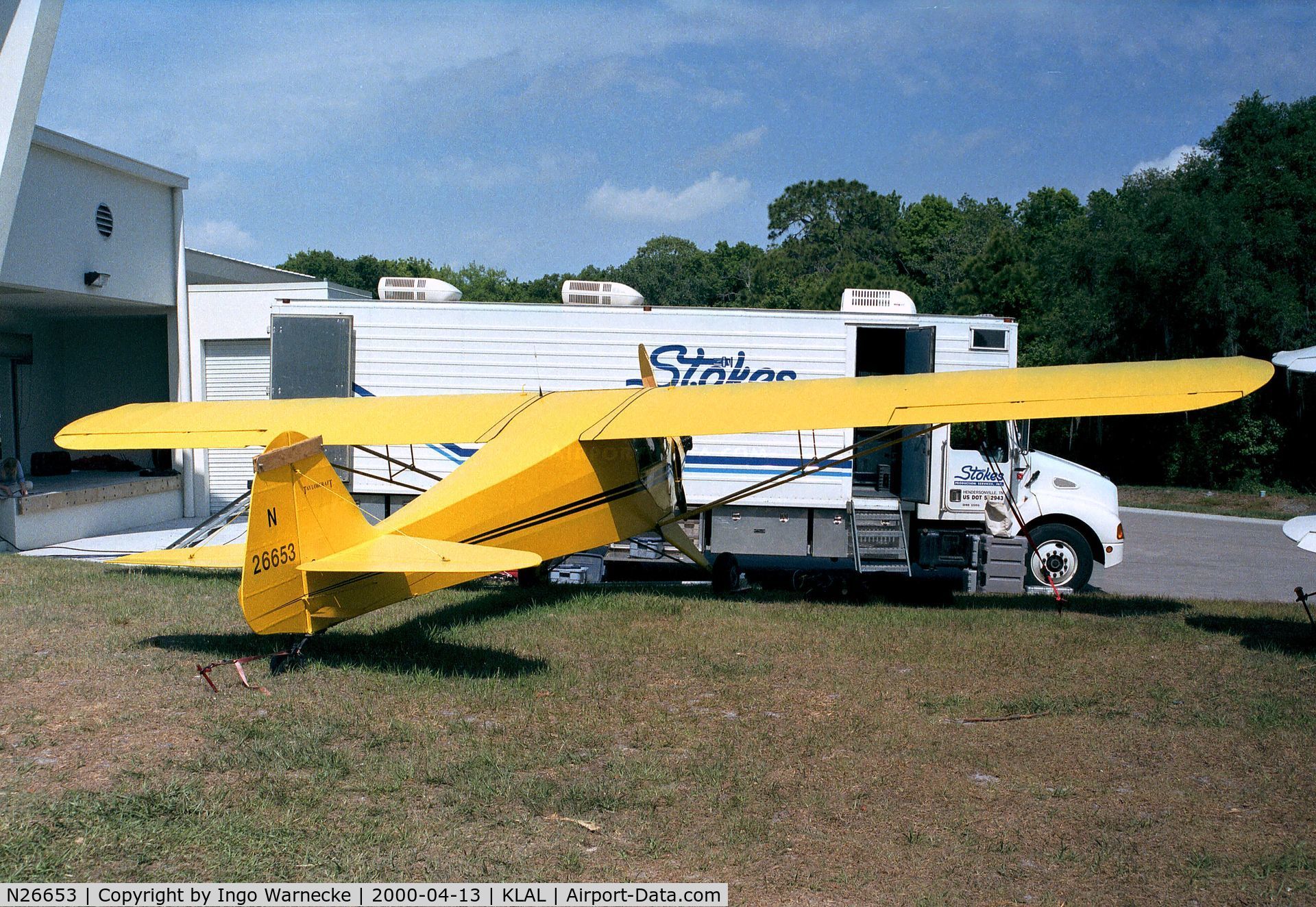 N26653, 1940 Taylorcraft BL-65 (L-2F) C/N 1995, Taylorcraft BL-65 outside the ISAM (International Sport Aviation Museum) during Sun 'n Fun 2000, Lakeland FL