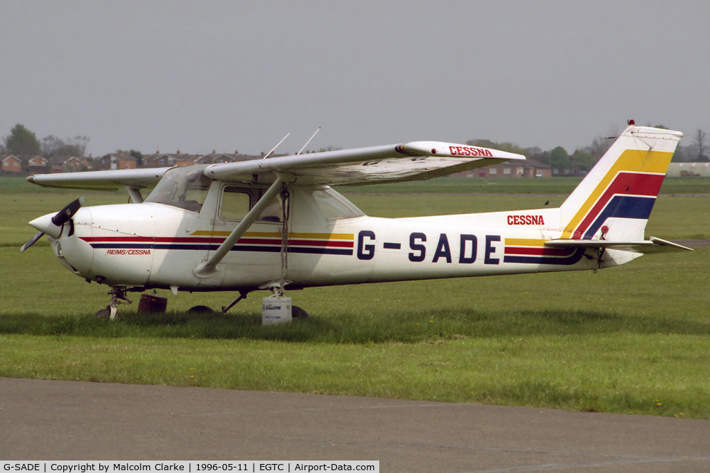 G-SADE, 1971 Reims F150L C/N 0752, Reims F150L at Cranfield in 1996 (now de-registered).