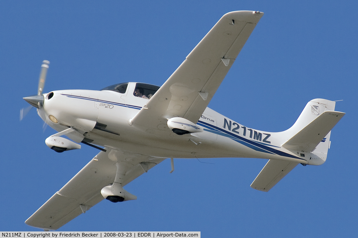 N211MZ, 2003 Cirrus SR20 C/N 1340, low aproach at Saarbrücken