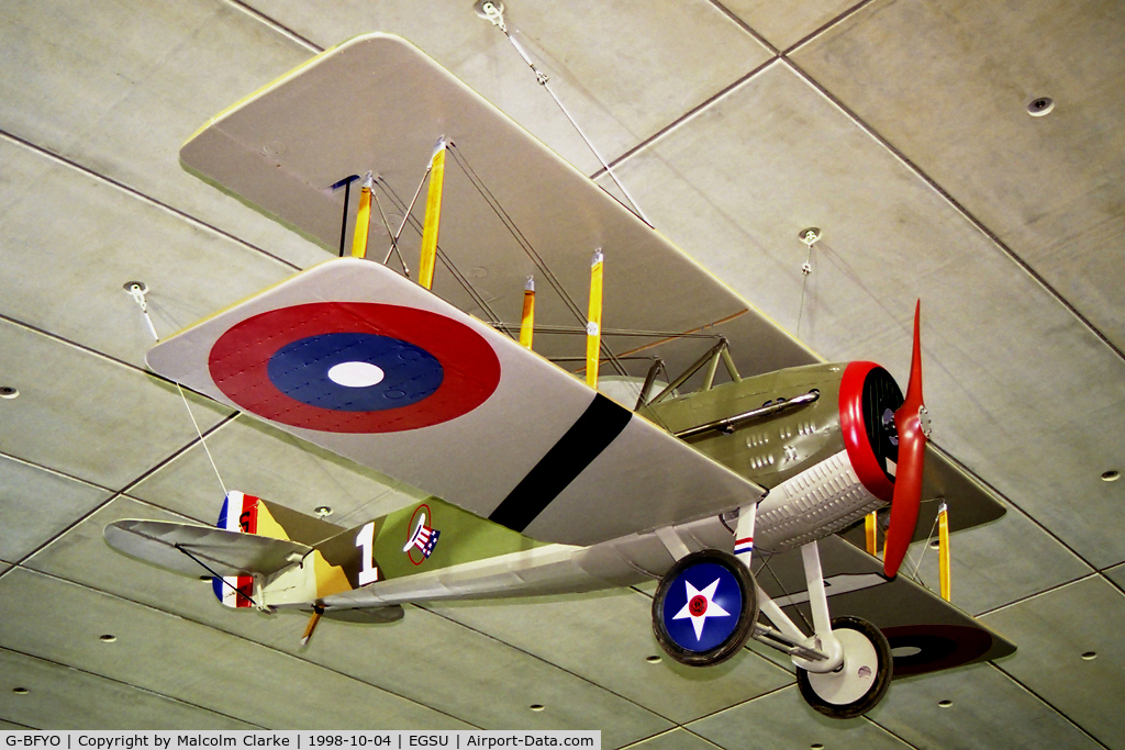 G-BFYO, 1978 SPAD S-XIII Replica C/N 0035, Spad XIII (replica) at The Imperial War Museum, Duxford.