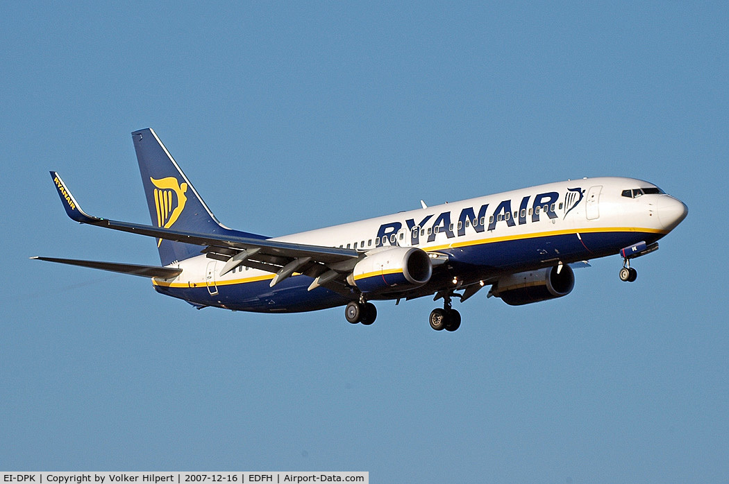 EI-DPK, 2007 Boeing 737-8AS C/N 33610, Ryanair