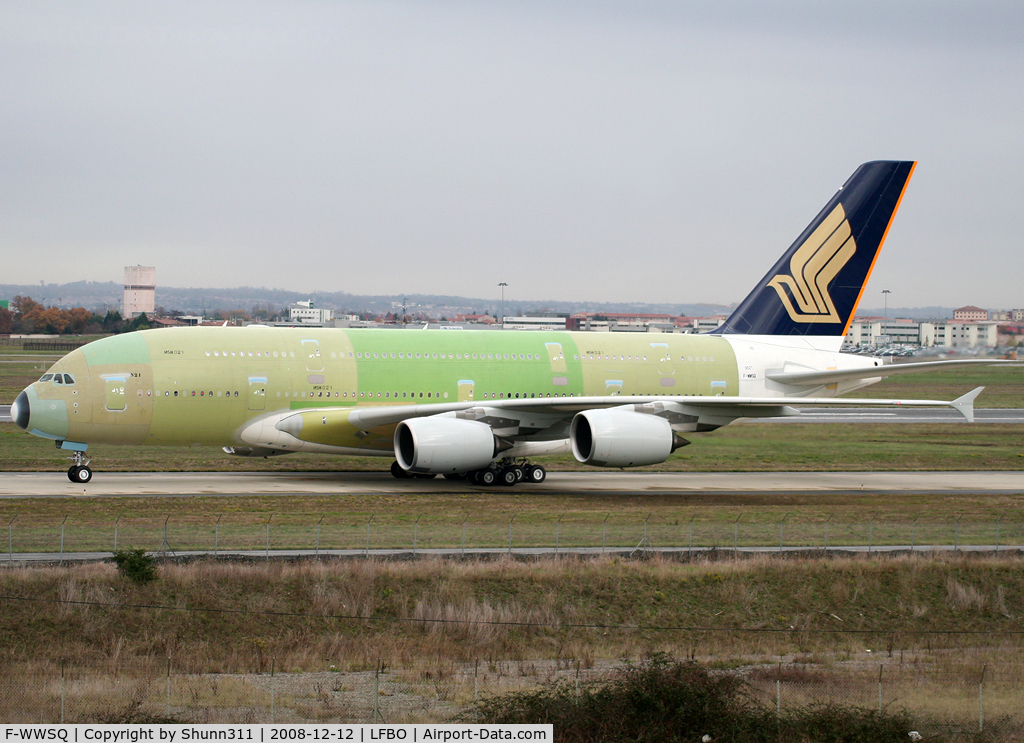 F-WWSQ, 2008 Airbus A380-841 C/N 021, C/n 021 - For Singapore Airlines