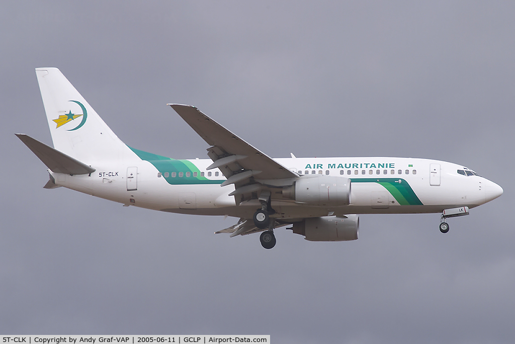 5T-CLK, 1998 Boeing 737-7Q8 C/N 28210, Air Mauritanie 737-700