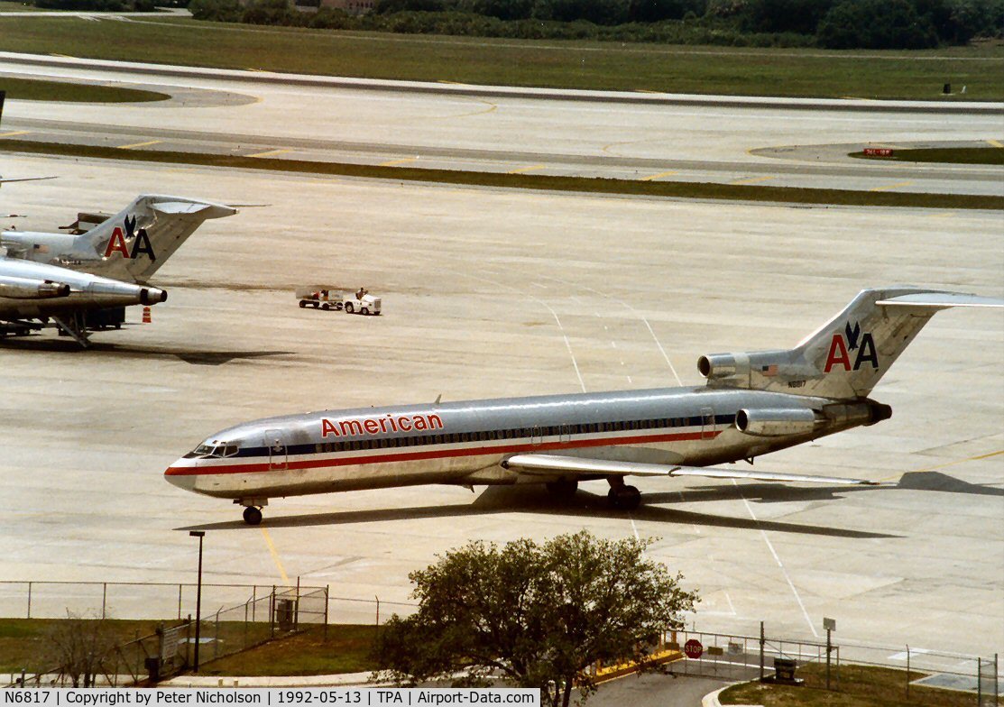 N6817, 1968 Boeing 727-223 C/N 19492, Boeing 727-223 of American Airlines at Tampa in May 1992.