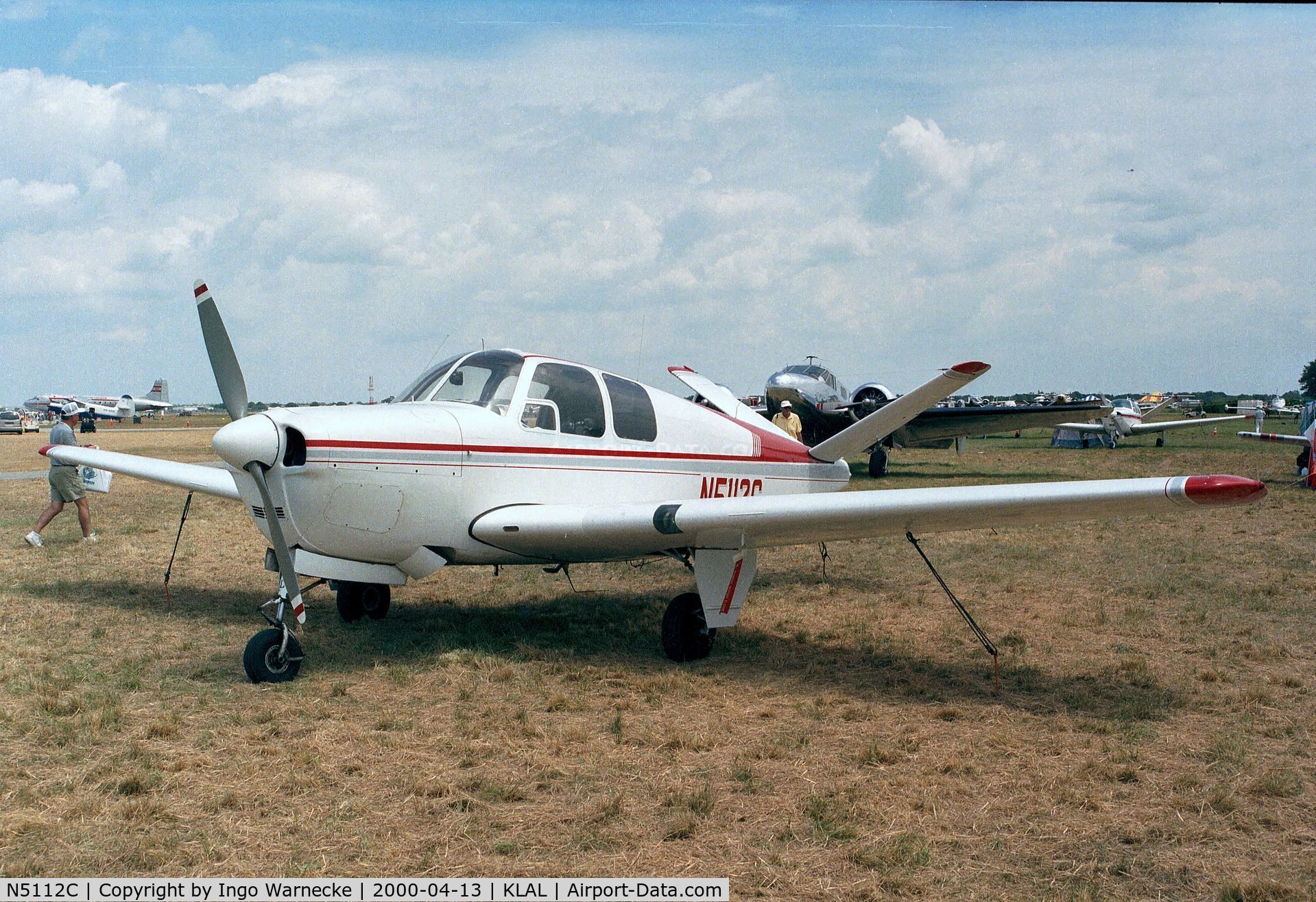 N5112C, 1950 Beech B35 C/N D-2395, Beechcraft B35 Bonanza at Sun 'n Fun 2000, Lakeland FL