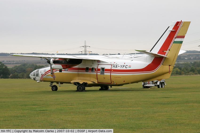 HA-YFC, 1985 Let L-410FG Turbolet C/N 851528, Let L-410FG Turbolet at Peterborough Sibson Airfield in 2007.