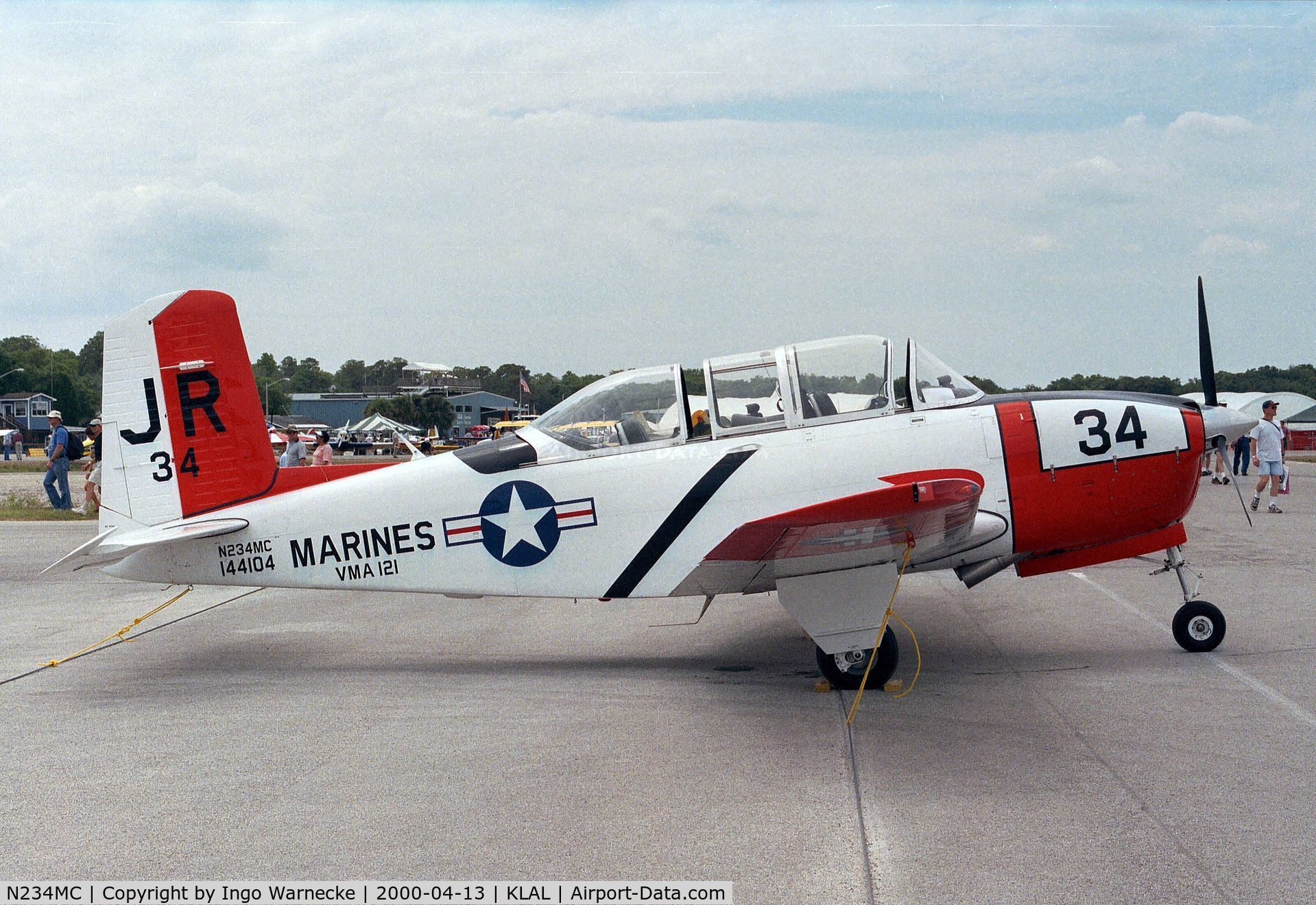 N234MC, 1956 Beech D-45 Mentor C/N BG-411, Beechcraft D-45 (T-34 Mentor) at 2000 Sun 'n Fun, Lakeland FL