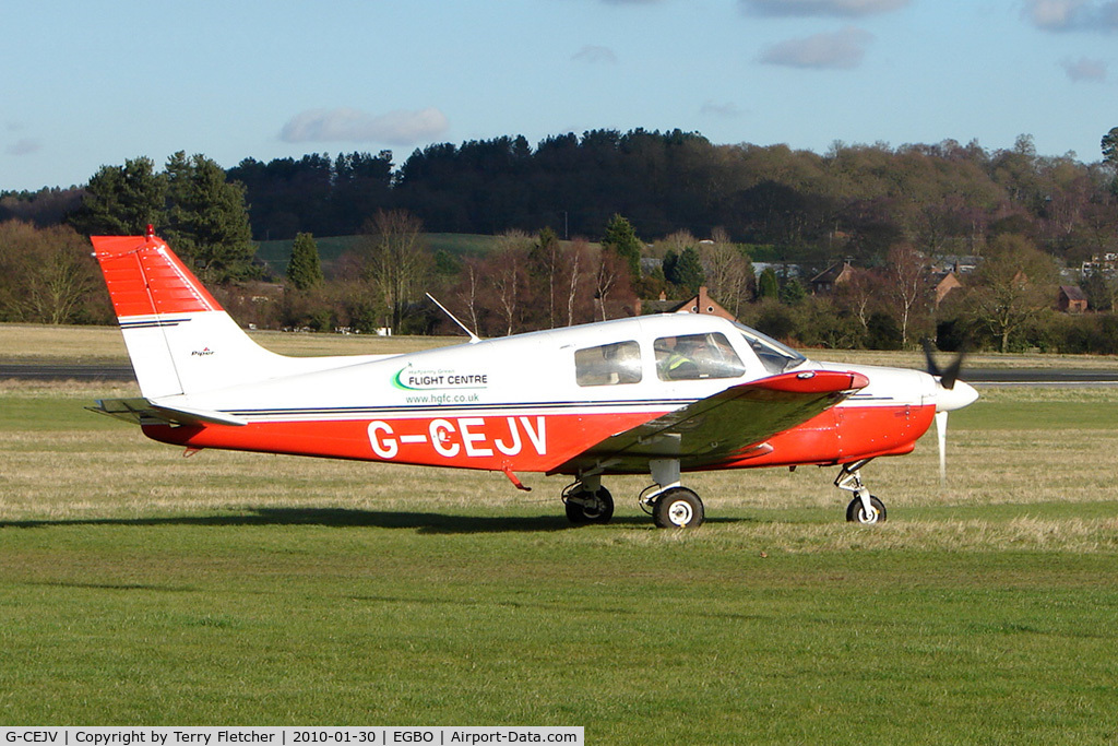 G-CEJV, 1989 Piper PA-28-161 Cadet C/N 28-41225, Part of a busy aviation scene at Wolverhampton (Halfpenny Green) Airport on a crisp winters day