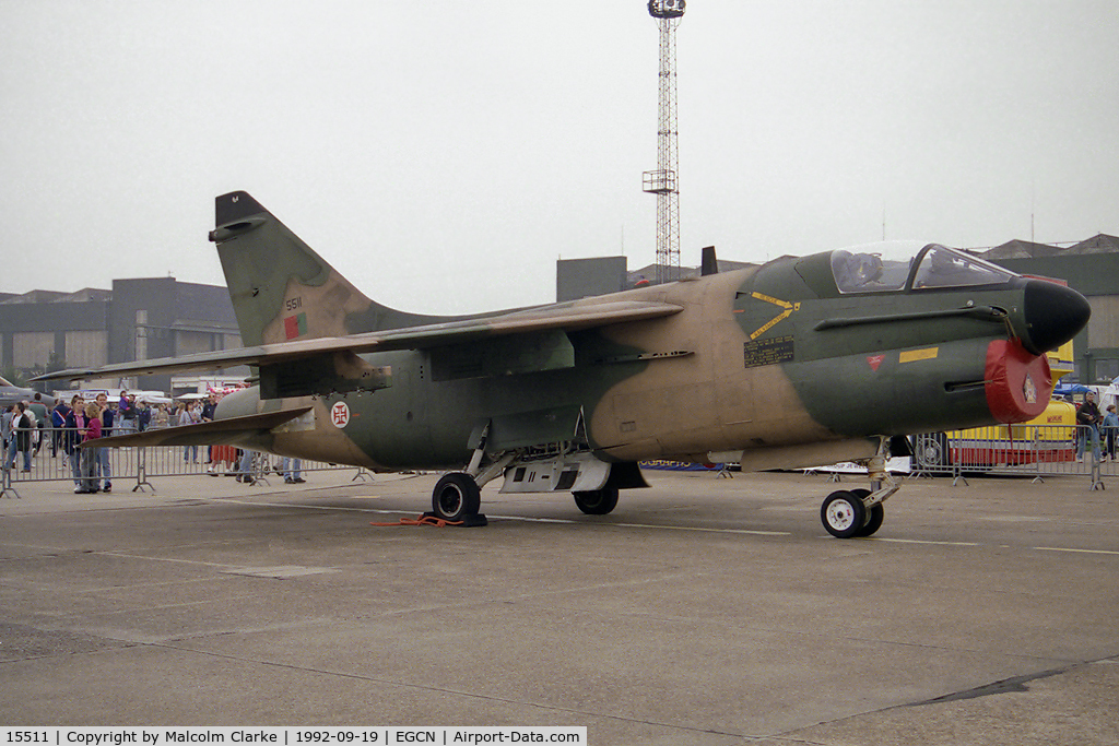 15511, LTV A-7P Corsair II C/N A-199, LTV A-7P Corsair II at RAF Finningley's Air Show in 1992.
