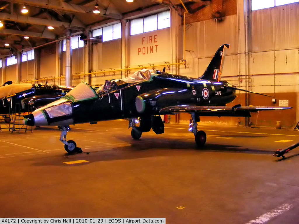 XX172, 1977 Hawker Siddeley Hawk T.1 C/N 019/312019, in storage at RAF Shawbury