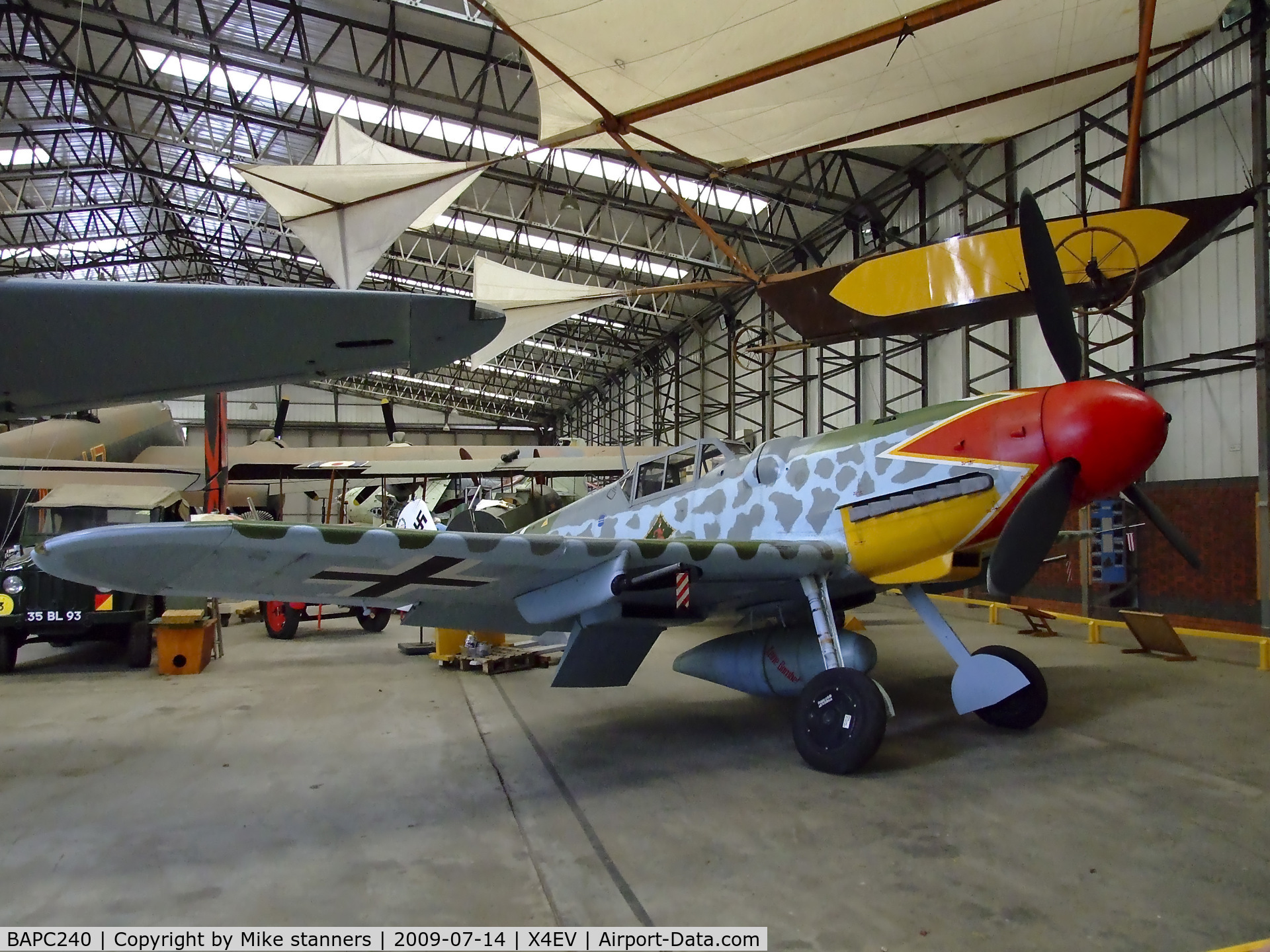 BAPC240, Messerschmitt Bf-109G-6/R-6 Replica C/N BAPC.240, Yorkshire air museum's beautiful BF-109G-6	Replica 15919,in the markings of III/JG11