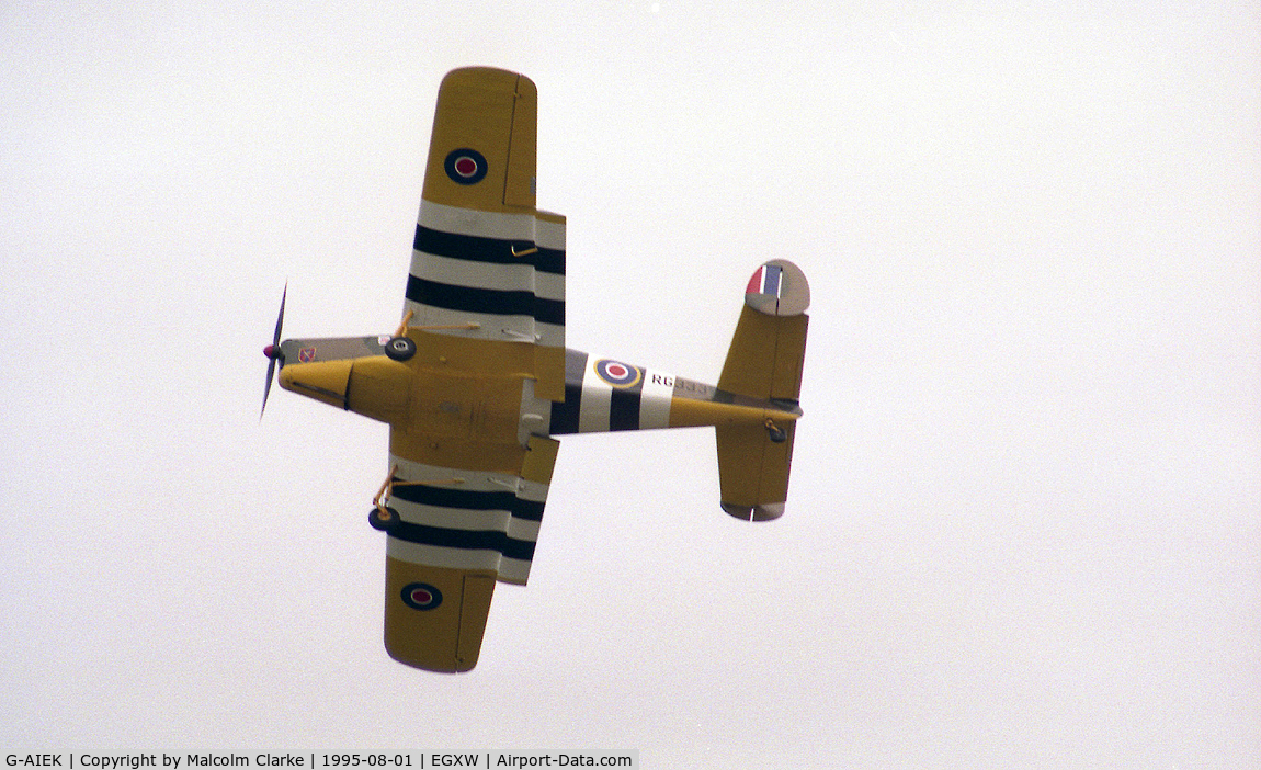 G-AIEK, 1946 Miles M38 Messenger 2A C/N 6339, Miles M-38 Messenger 2A at RAF Waddington in 1995.