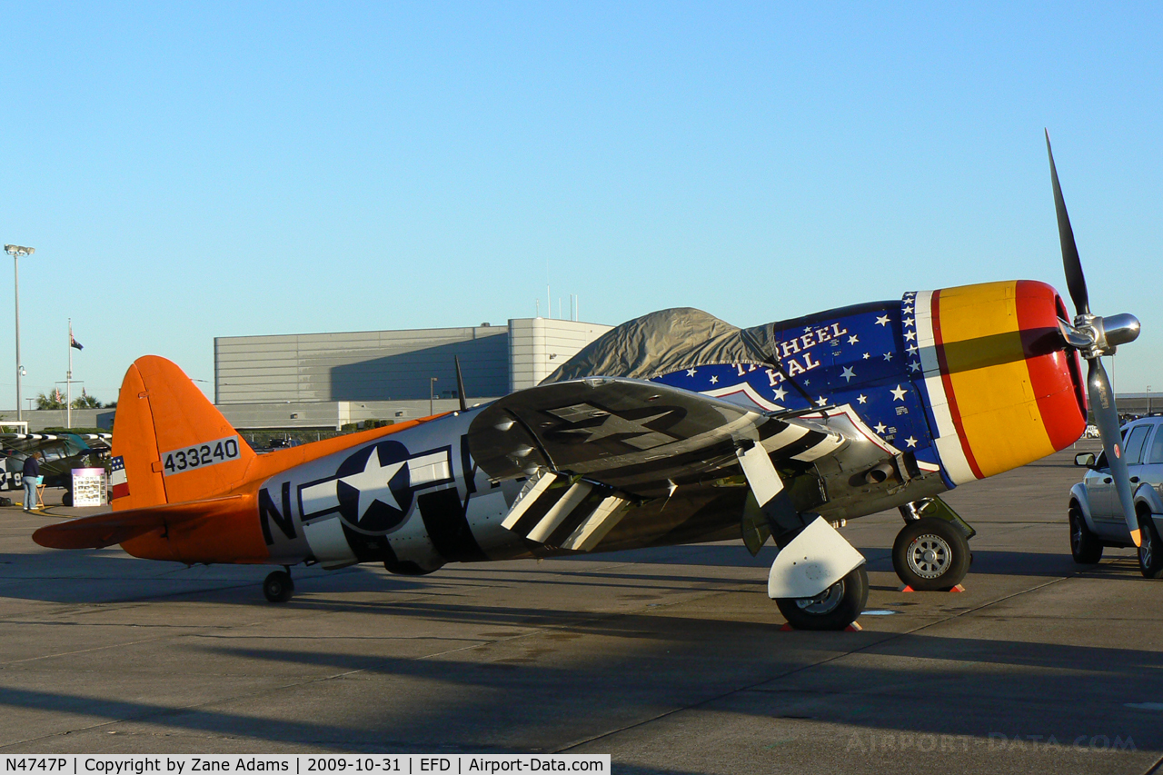 N4747P, 1945 Republic P-47D-40-RA Thunderbolt C/N 44-90368, At the 2009 Wings Over Houston Airshow