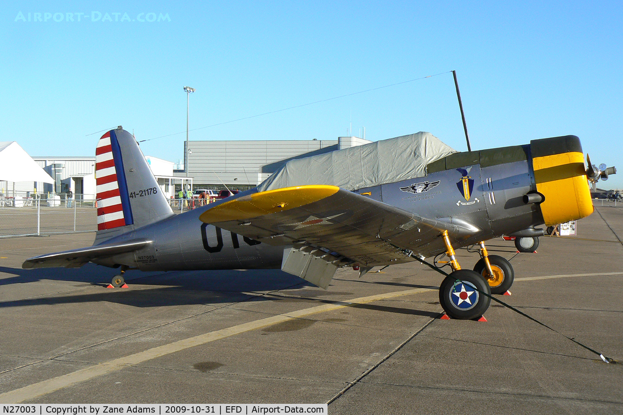 N27003, 1942 Consolidated Vultee BT-13A C/N 5017, At the 2009 Wings Over Houston Airshow