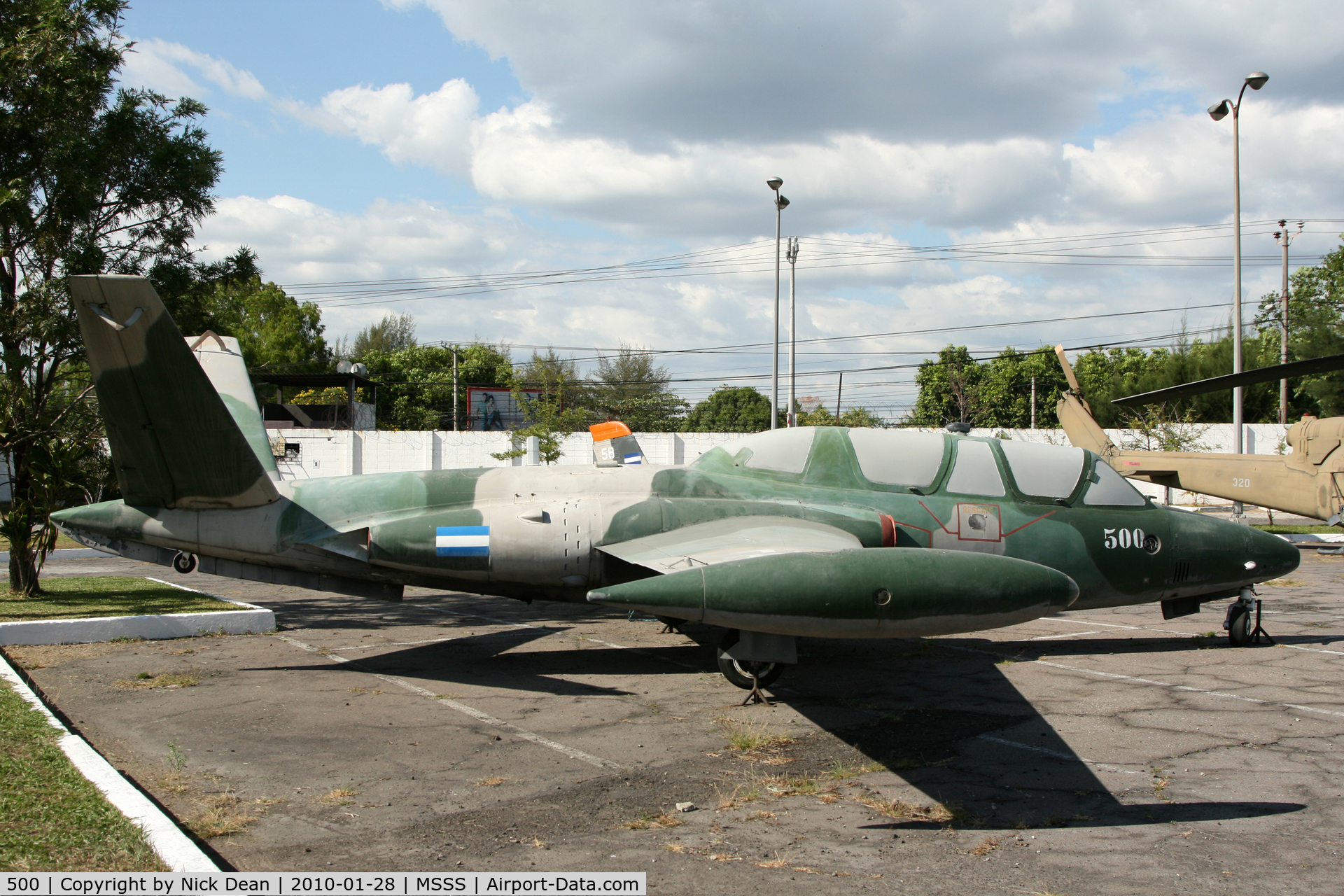 500, Fouga CM-170 Magister C/N 500, MSSS FAES museum Ilopango AFB San Salvador