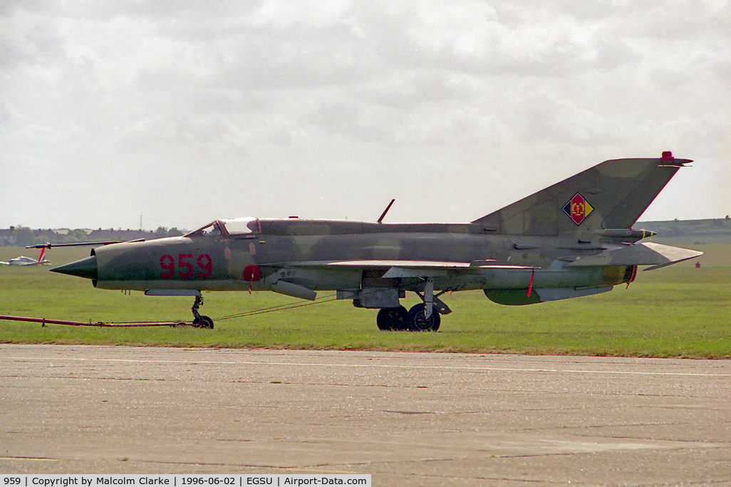 959, 1968 Mikoyan-Gurevich MiG-21SPS C/N 94A6503, Mikoyan-Gurevich MiG-21SPS at The Imperial War Museum Duxford in 1996.