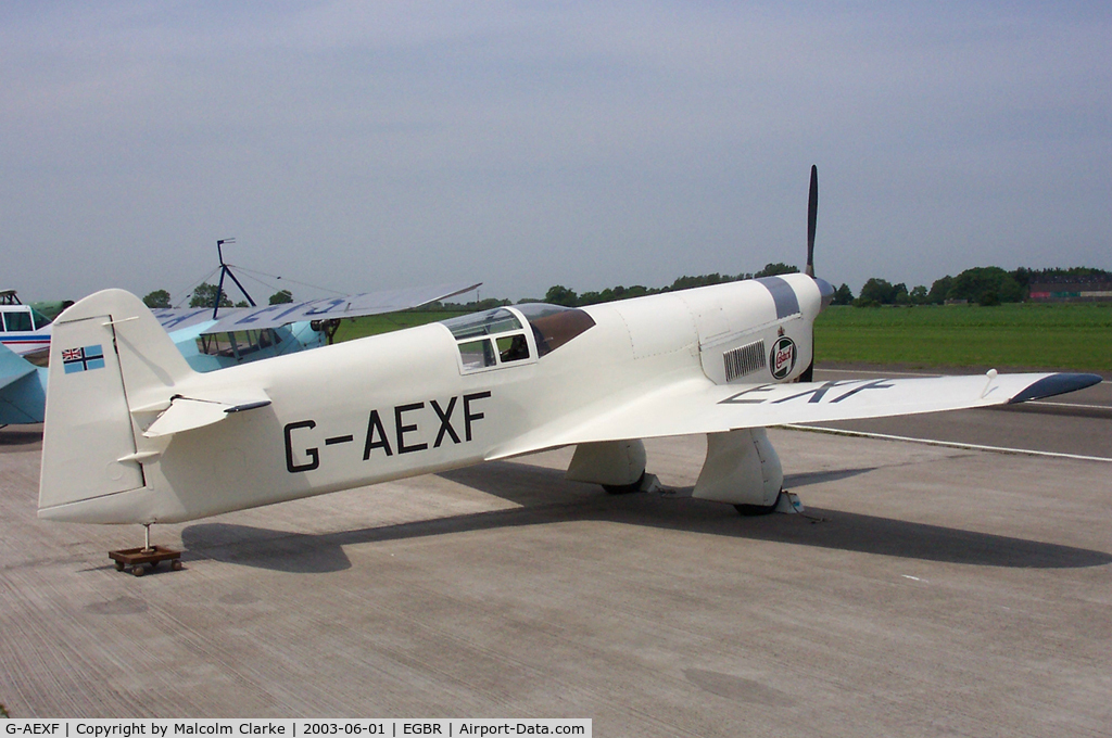 G-AEXF, 1936 Percival E-2H Mew Gull C/N E22, Percival P-6 Mew Gull at Breighton Airfield, UK in 2004.