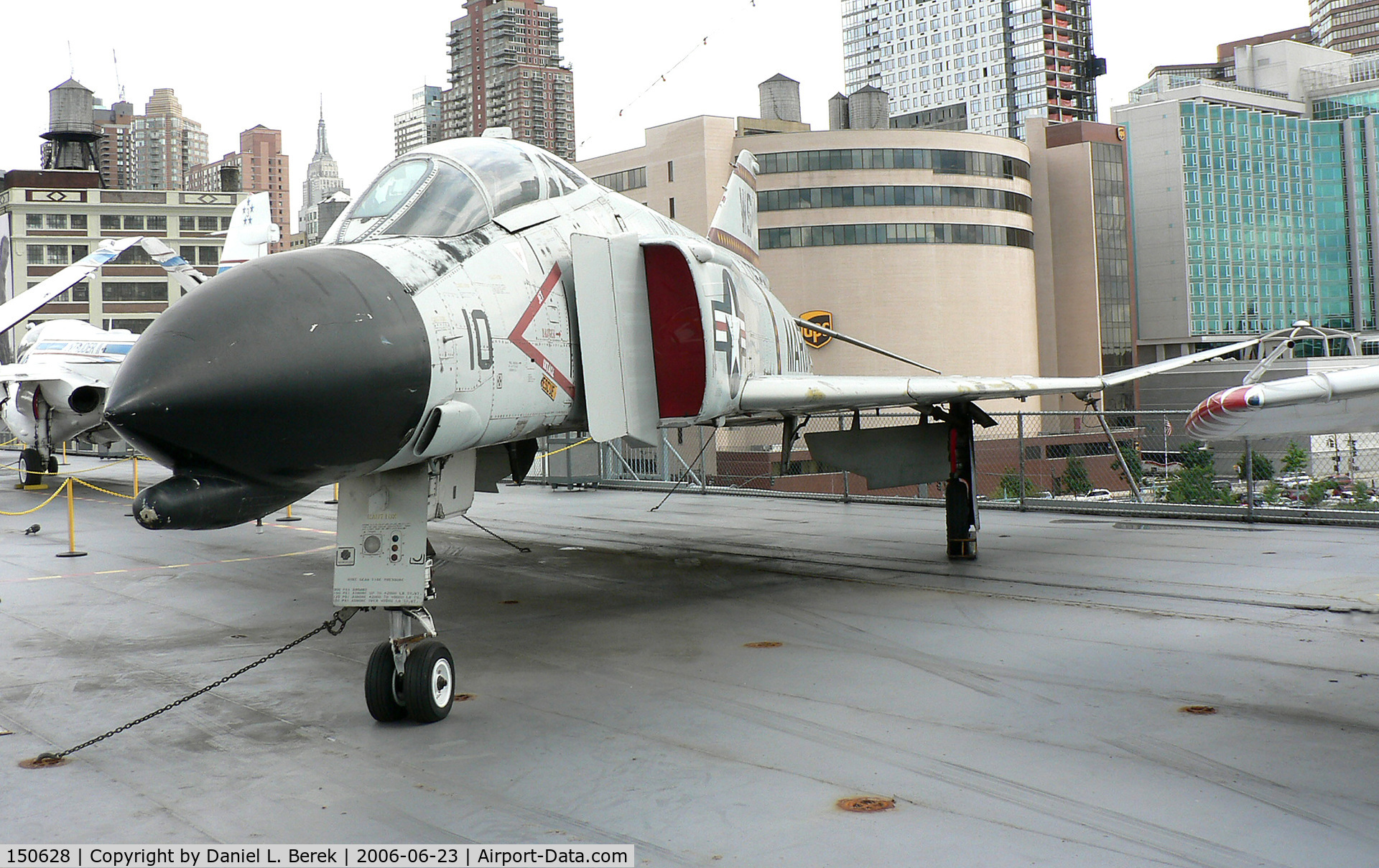 150628, McDonnell F-4N Phantom II C/N 286, This aircraft started out as an F-4B but was converted to an F-4N.  Currently aboard the USS Intrepid, she is on loan from the National Museum of Naval Aviation.