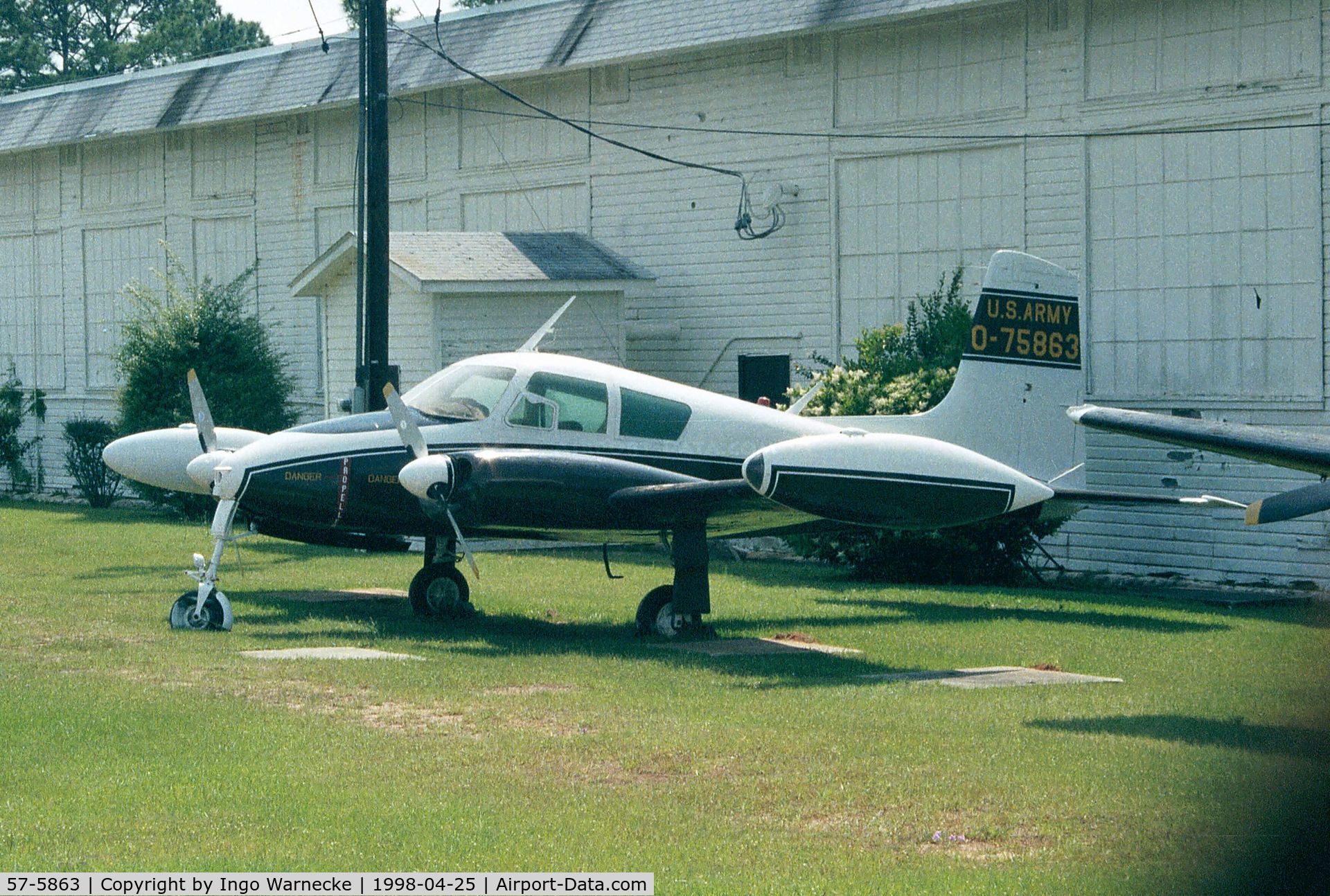 57-5863, 1957 Cessna U-3A Blue Canoe (310A) C/N 38018, Cessna Cessna U-3A-CE of the US Army Aviation at the Army Aviation Museum, Ft Rucker AL