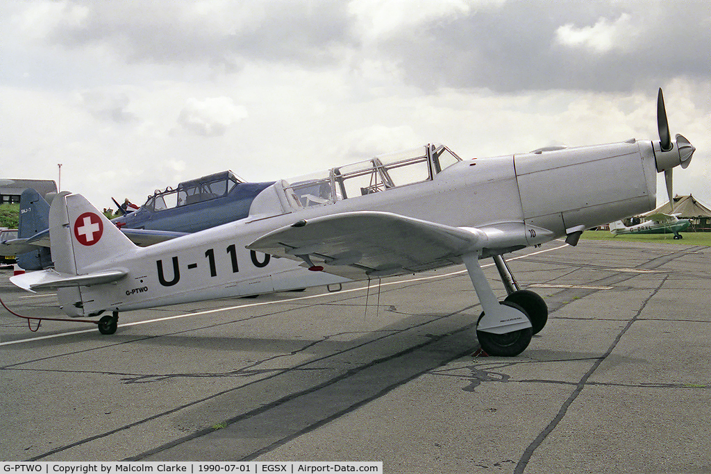 G-PTWO, 1946 Pilatus P2-05 C/N 600-30, Pilatus P-2-05 at North Weald Airfield in 1990.