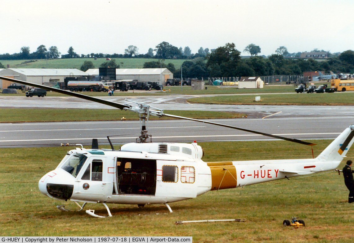 G-HUEY, 1973 Bell UH-1H Iroquois C/N 13560, Ex-Argentine Army Iroquois at the 1987 Intnl Air Tattoo at RAF Fairford.