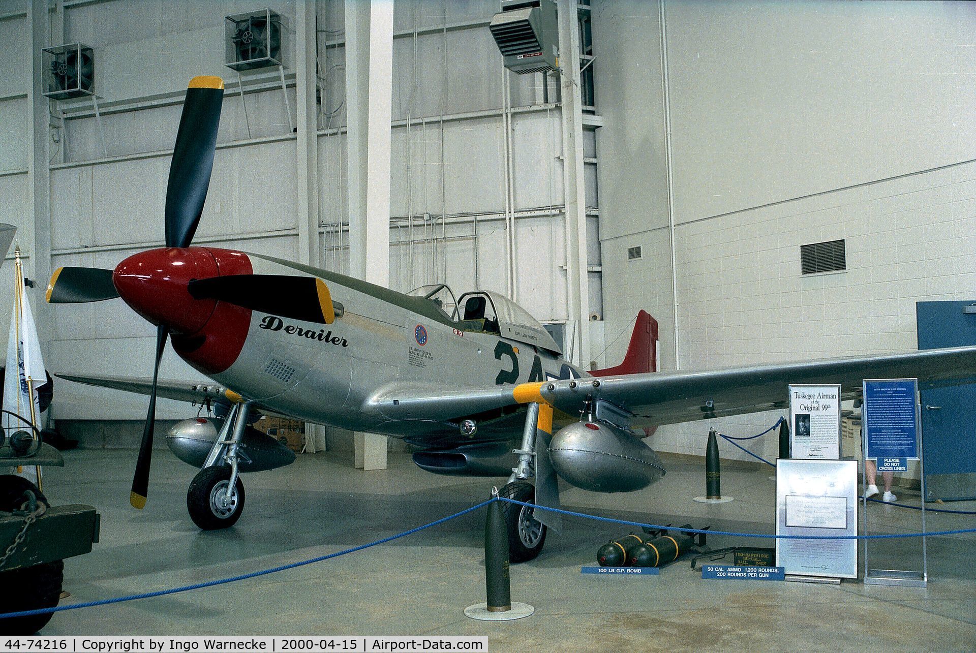 44-74216, 1944 North American P-51D-25-NA Mustang C/N 122-40756, North American P-51D Mustang at the Battleship Memorial Park, Mobile AL