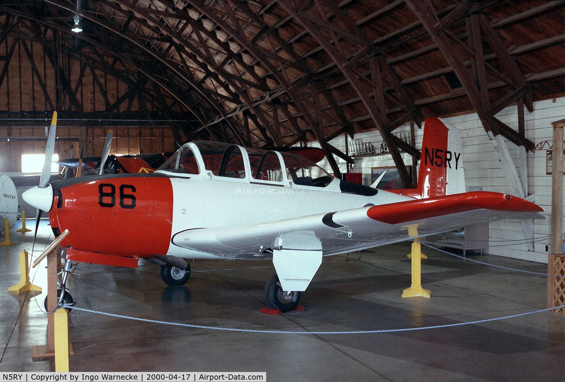 N5RY, 1960 Beech D-45 Mentor C/N BG-421, Beechcraft D-45 (T-34 Mentor) at the Arkansas Air Museum, Fayetteville AR