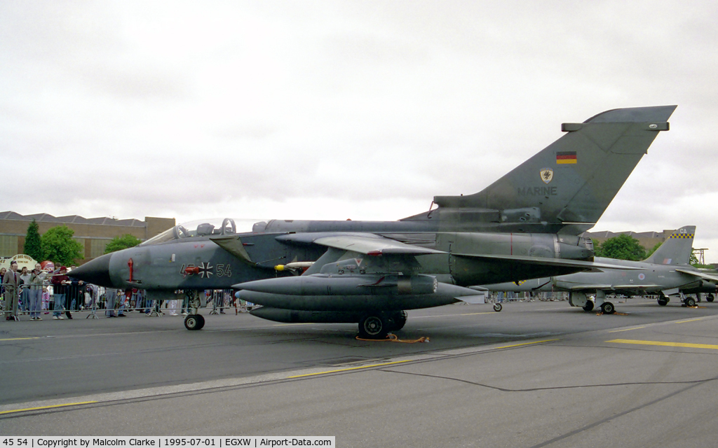 45 54, Panavia Tornado IDS(T) C/N 260/GT034/4254, Panavia Tornado IDS Flown by MFG2 based at Eggebek at RAF Waddington's Air Show in 1995.