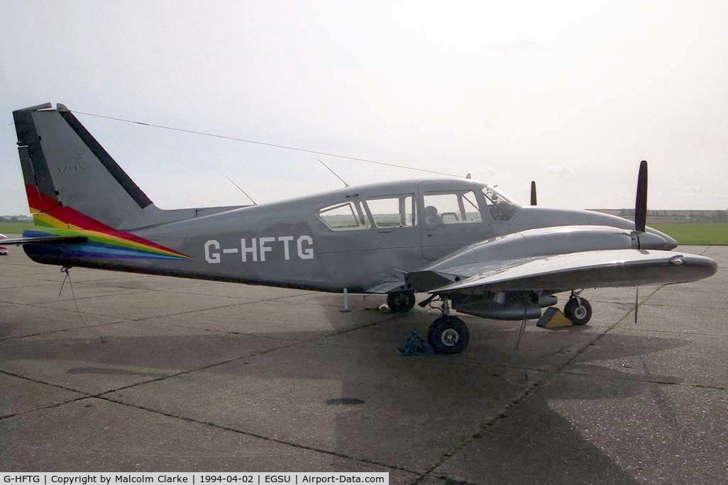 G-HFTG, 1974 Piper PA-23-250 Aztec E C/N 27-7405378, Piper PA-23-250 Aztec E at Duxford Airfield in 1994.