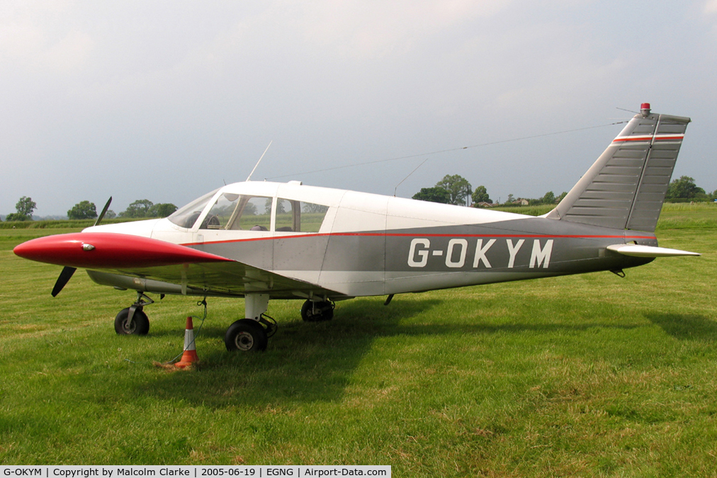 G-OKYM, 1967 Piper PA-28-140 Cherokee C/N 28-23303, Piper PA-28-140 Cherokee 140-4 at Bagby Airfield in 2005.