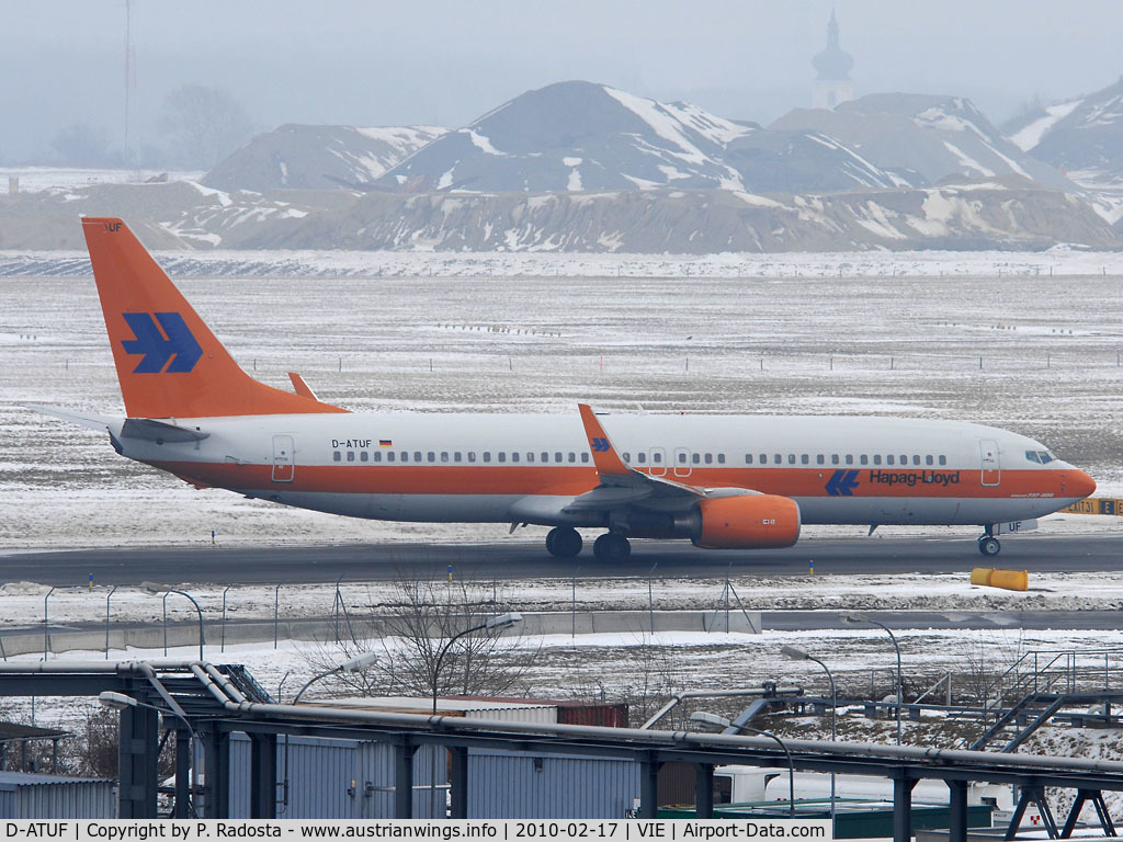 D-ATUF, 2006 Boeing 737-8K5 C/N 34687, Very rare visitor in Vienna