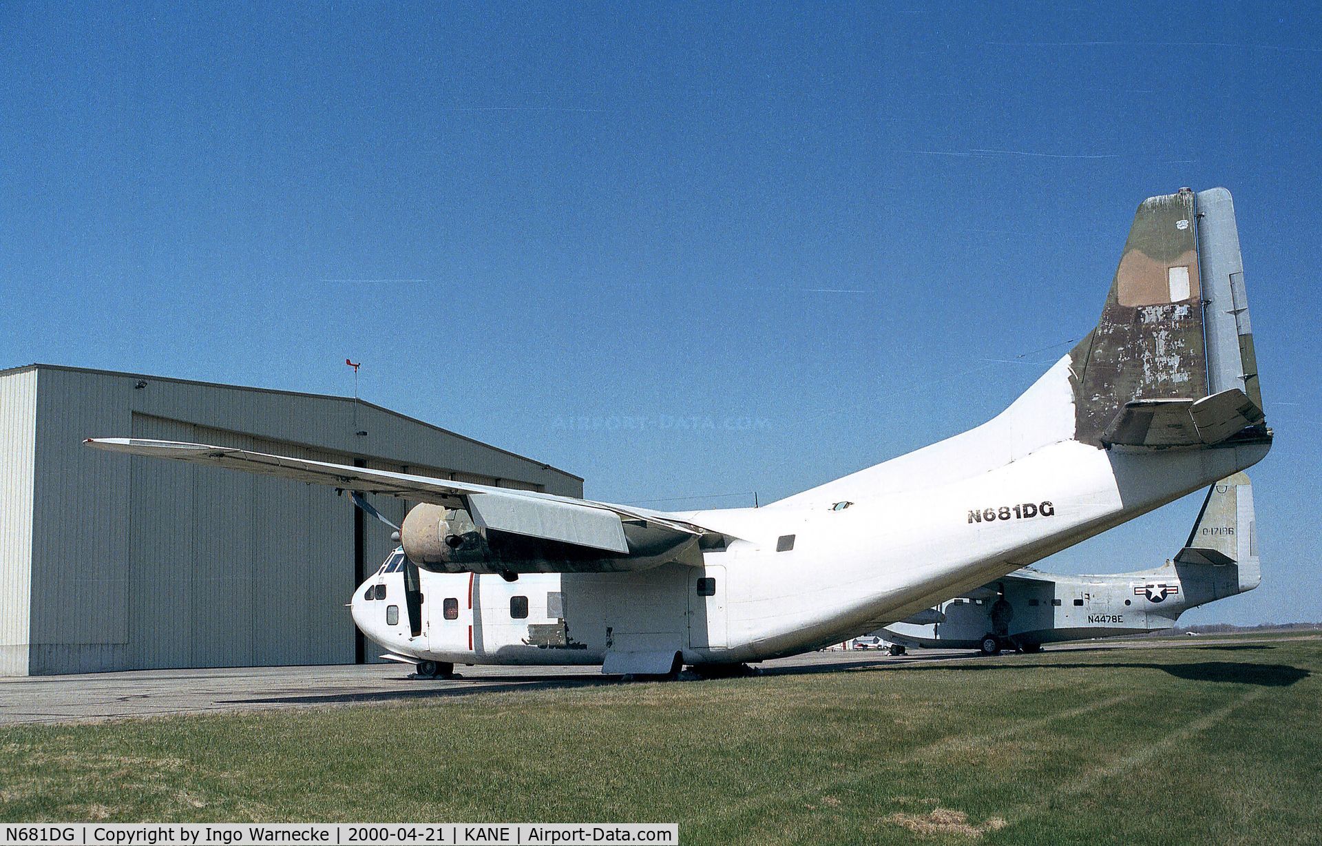 N681DG, 1954 Fairchild C-123K (C-123B Provider) C/N 20130, Fairchild C-123K Provider at Anoka County Airport, Blaine MN