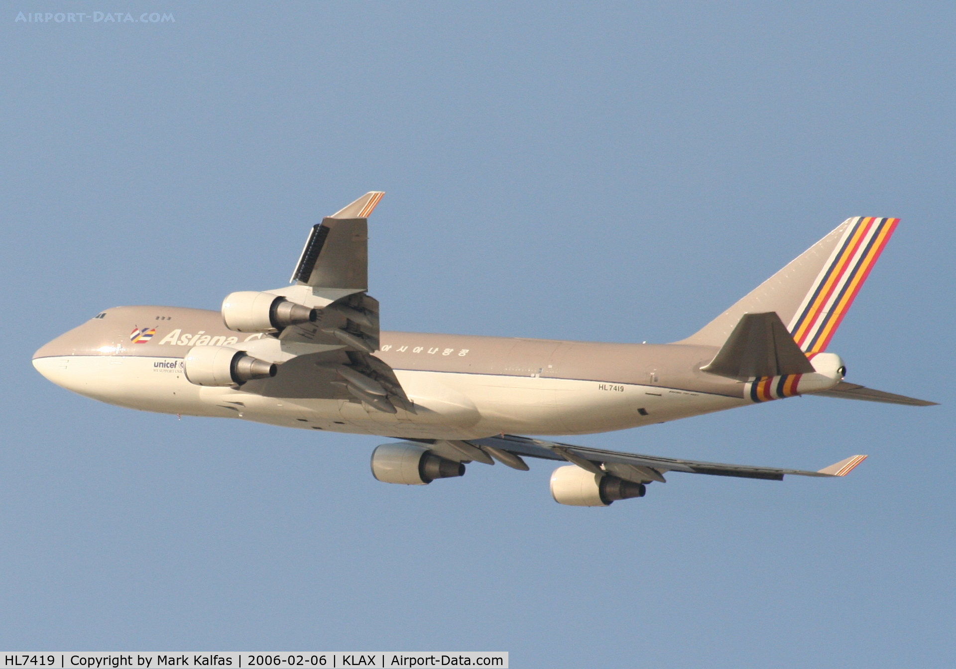 HL7419, 1994 Boeing 747-48EF (SCD) C/N 25781, Asiana Cargo Boeing 747-48EF (SCD), HL7419 25L departure KLAX.