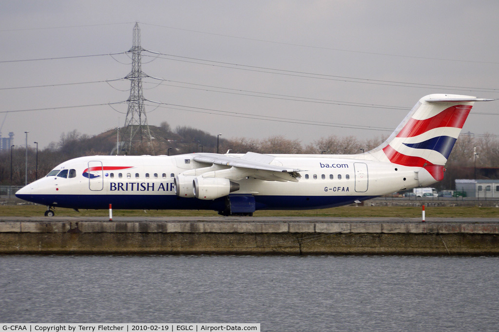 G-CFAA, 2000 British Aerospace Avro 146-RJ100 C/N E3373, Cityflier BAE146 at London City