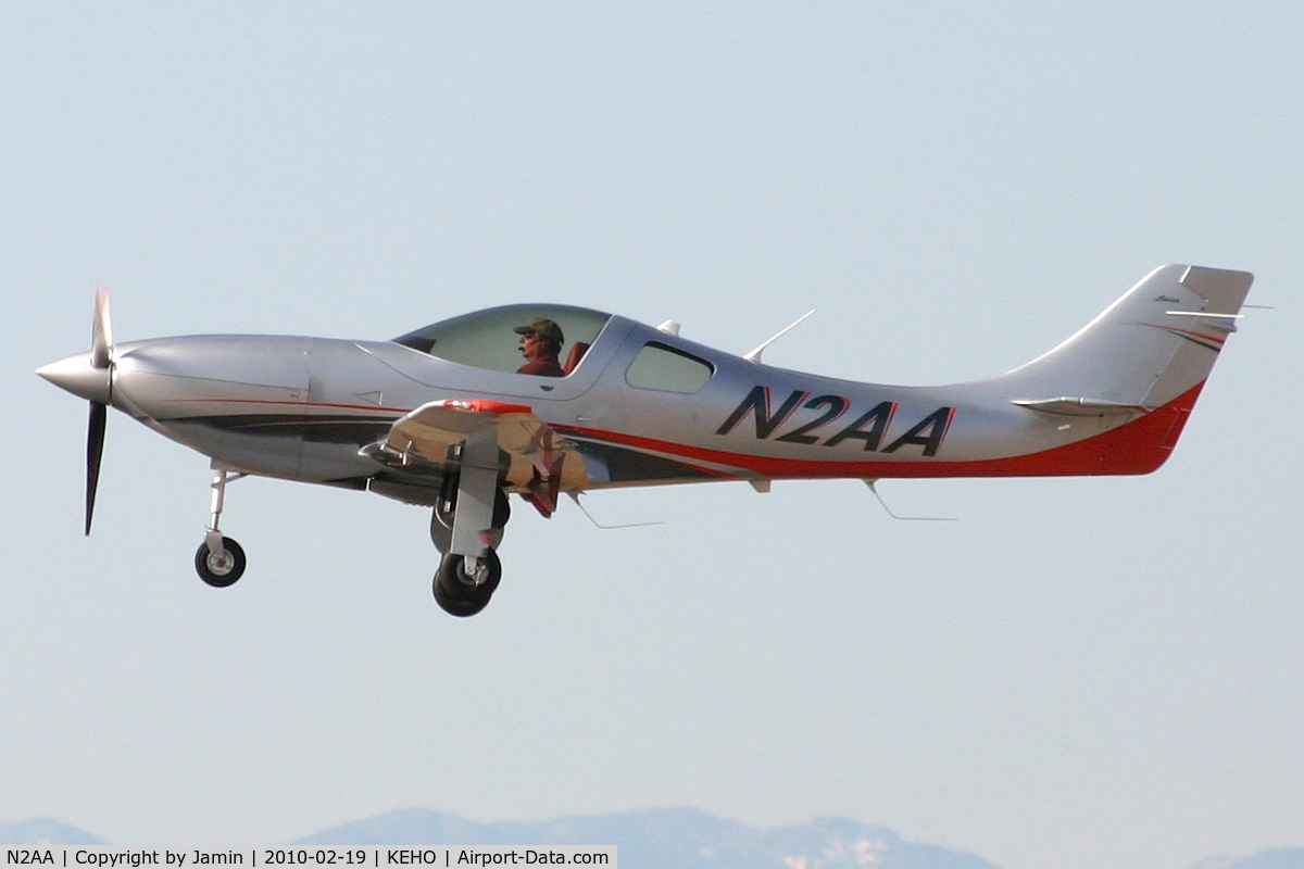 N2AA, Lancair Legacy C/N L2K-251, Taking off into the sunset.