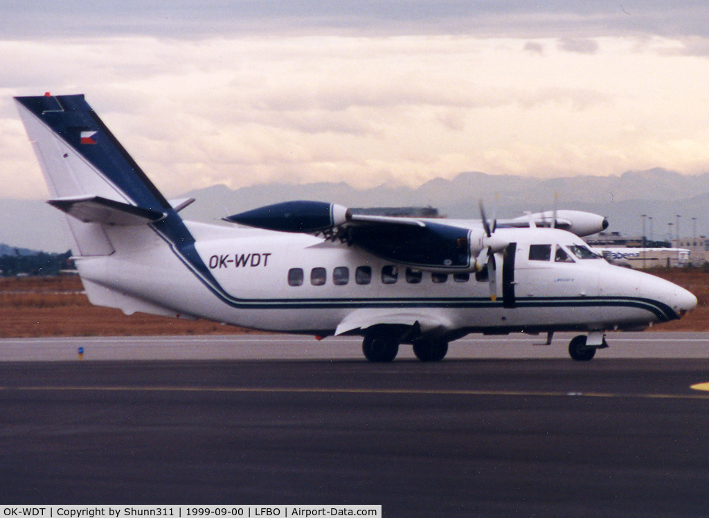 OK-WDT, 1991 Let L-410UVP-E Turbolet C/N 912615, Taxiing holding point rwy 15L for departure...