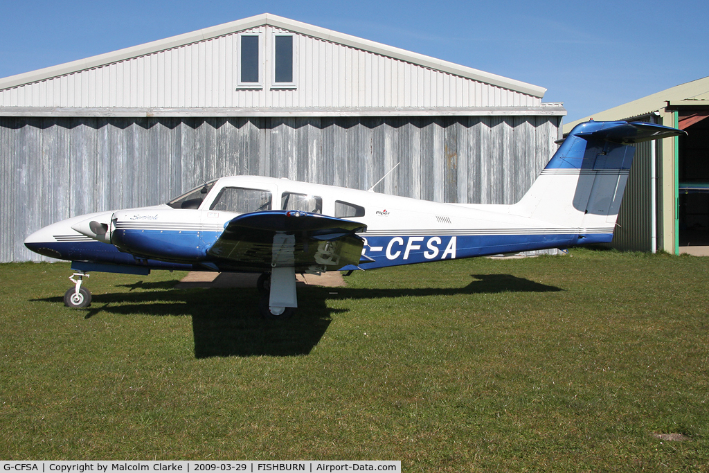 G-CFSA, 2003 Piper PA-44-180 Seminole C/N 4496170, Piper PA-44-180 Seminole at Fishburn Airfield, UK in 2009.