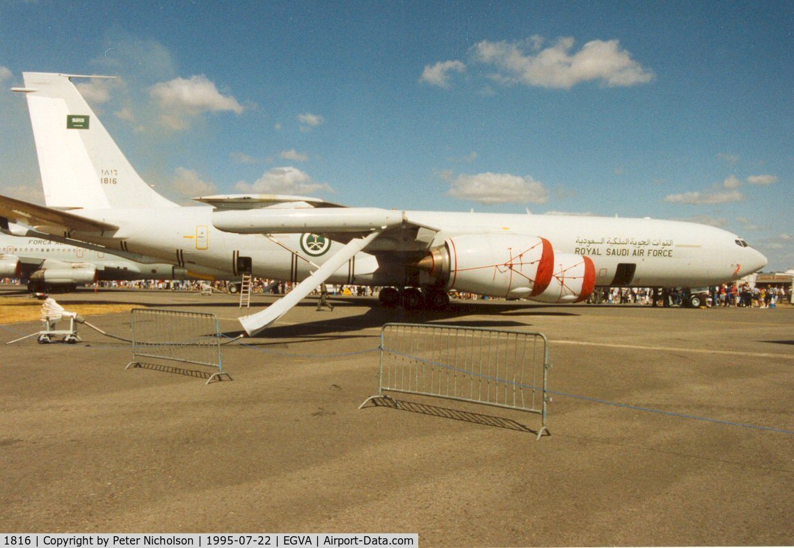 1816, 1982 Boeing KE-3A C/N 23427, KE-3A of the Royal Saudi Air Force on display at the 1995 Intnl Air Tattoo at RAF Fairford.