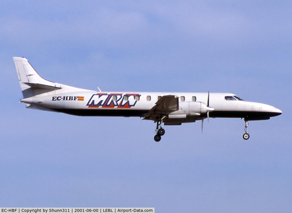 EC-HBF, 1980 Swearingen SA-226AT Merlin IV C/N AT-074, Landing rwy 25