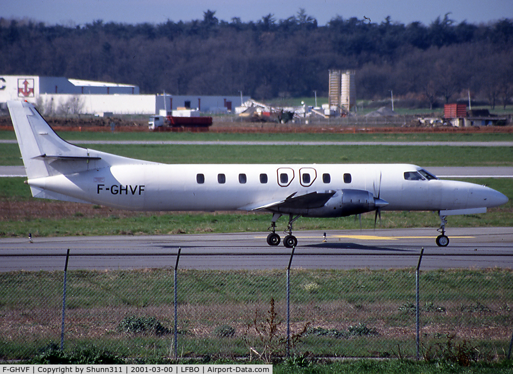F-GHVF, 1981 Fairchild Swearingen SA-227T Merlin IVC C/N AT-423, Taxiing holding point rwy 14L for departure...