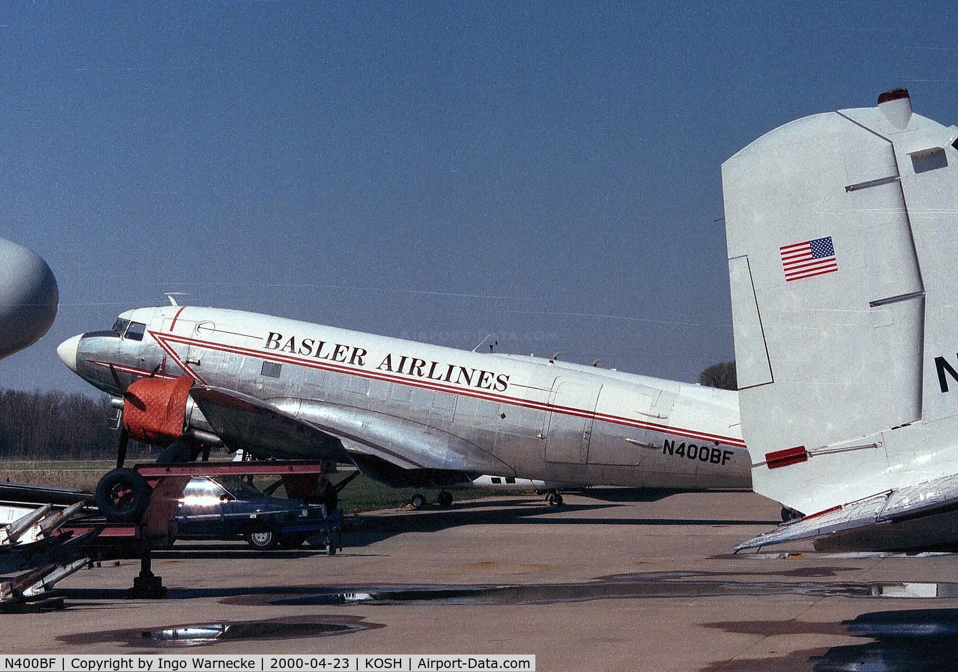 N400BF, Douglas DC-3 C/N 9415, Douglas DC-3 at the Basler Co apron of Wittman regional airport, Oshkosh WI