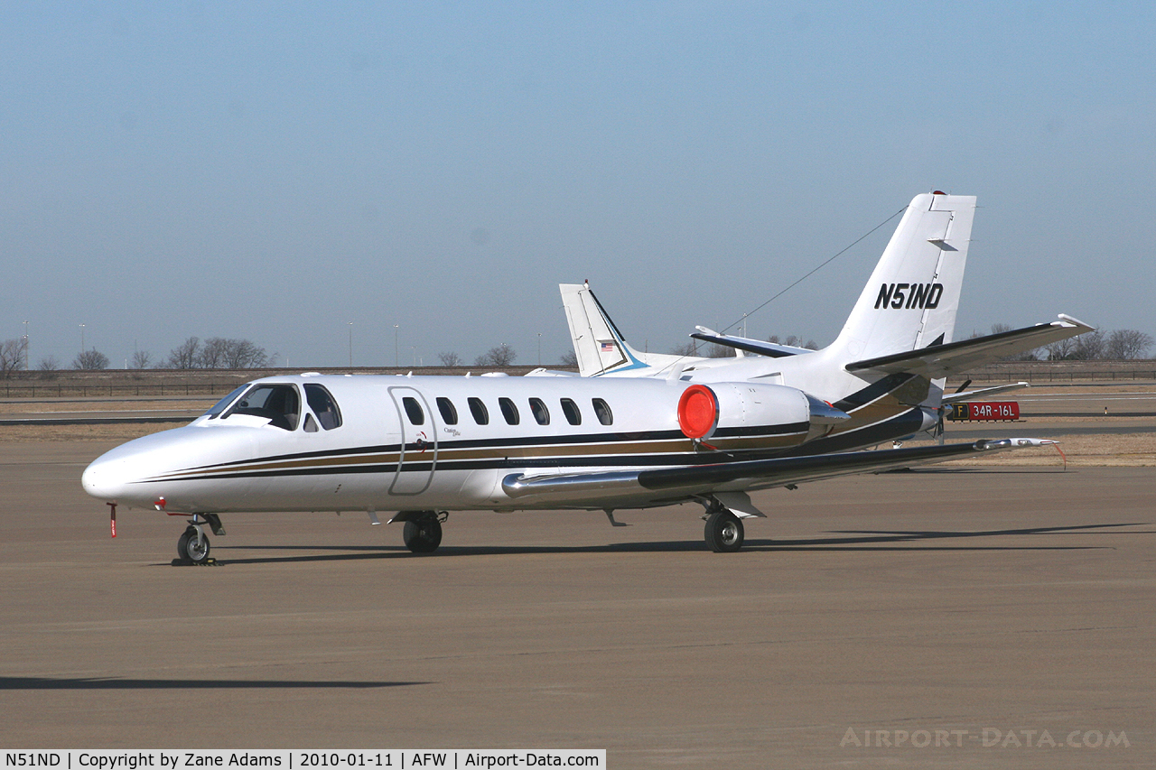 N51ND, 1996 Cessna 560 C/N 560-0364, At Fort Worth Alliance Airport
