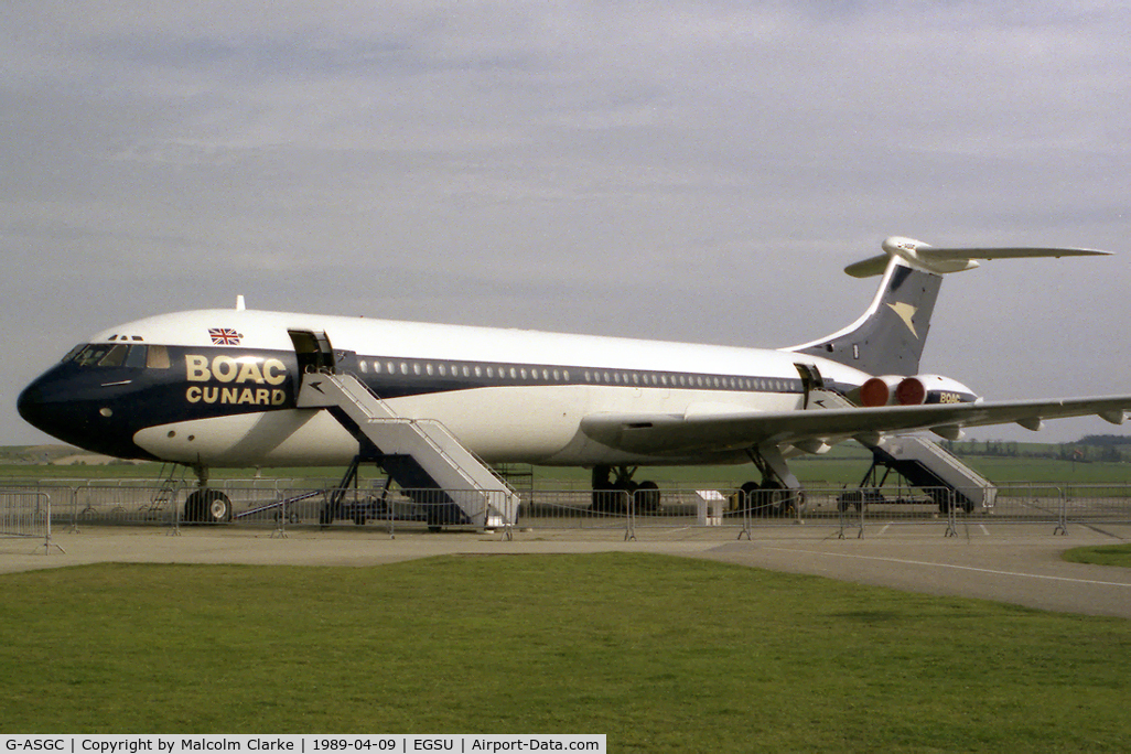 G-ASGC, 1965 BAC Super VC10 Srs 1151 C/N 853, Vickers Super VC-10 1151 at the Imperial War Museum, Duxford in 1989. Britain's finest!