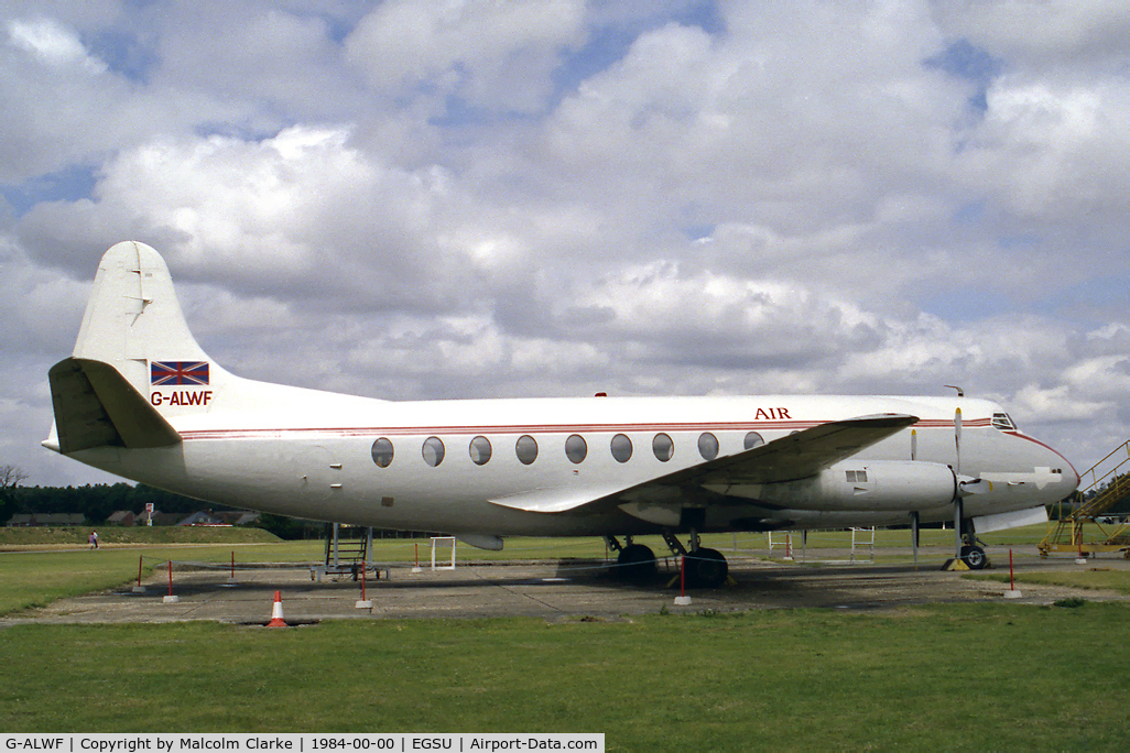 G-ALWF, 1952 Vickers Viscount 701 C/N 005, Vickers 701 Viscount at the Imperial War Museum, Duxford in 1986.