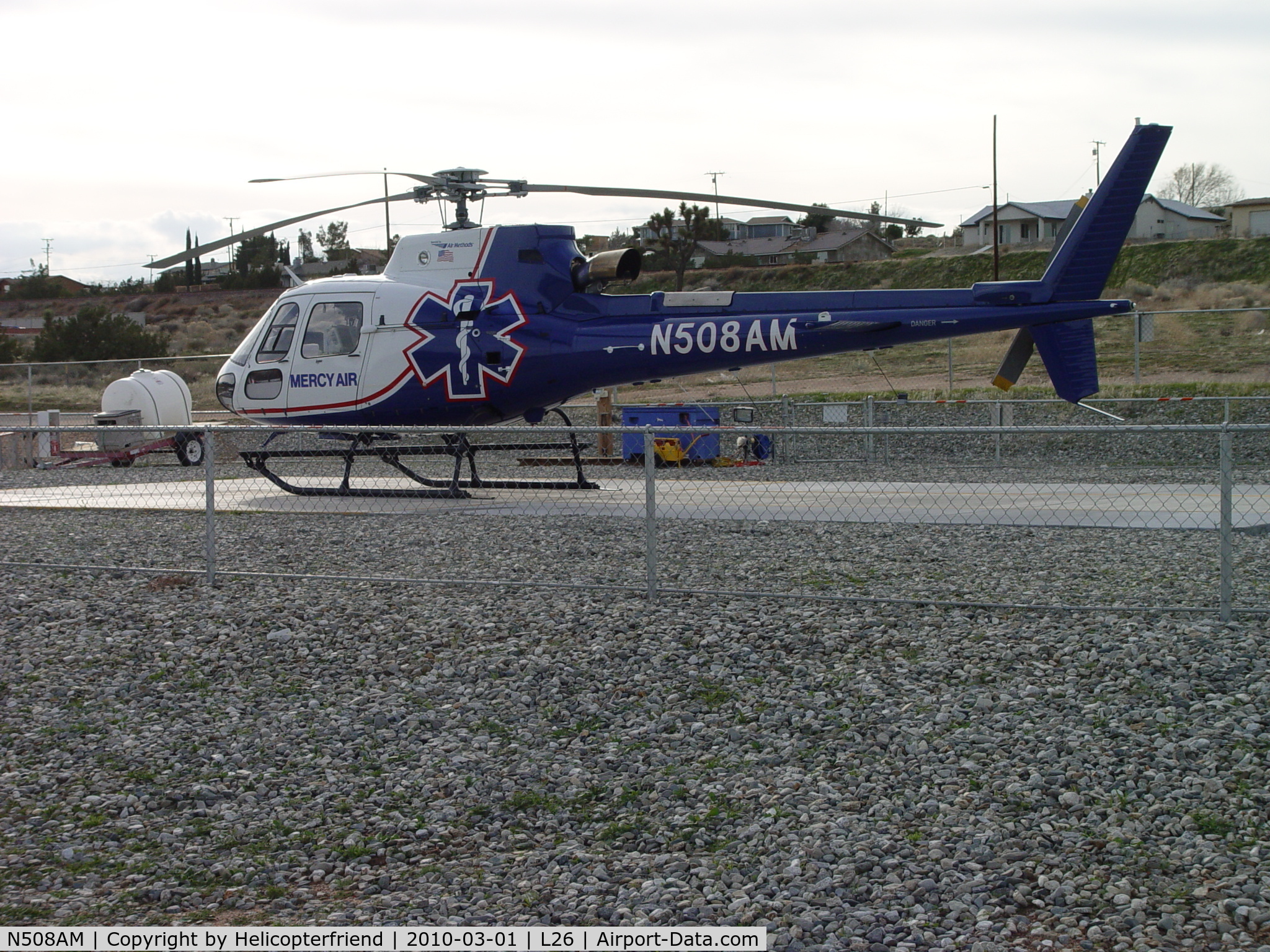 N508AM, Aerospatiale AS-350B-3 Ecureuil C/N 4682, Parked at Hesperia Airport