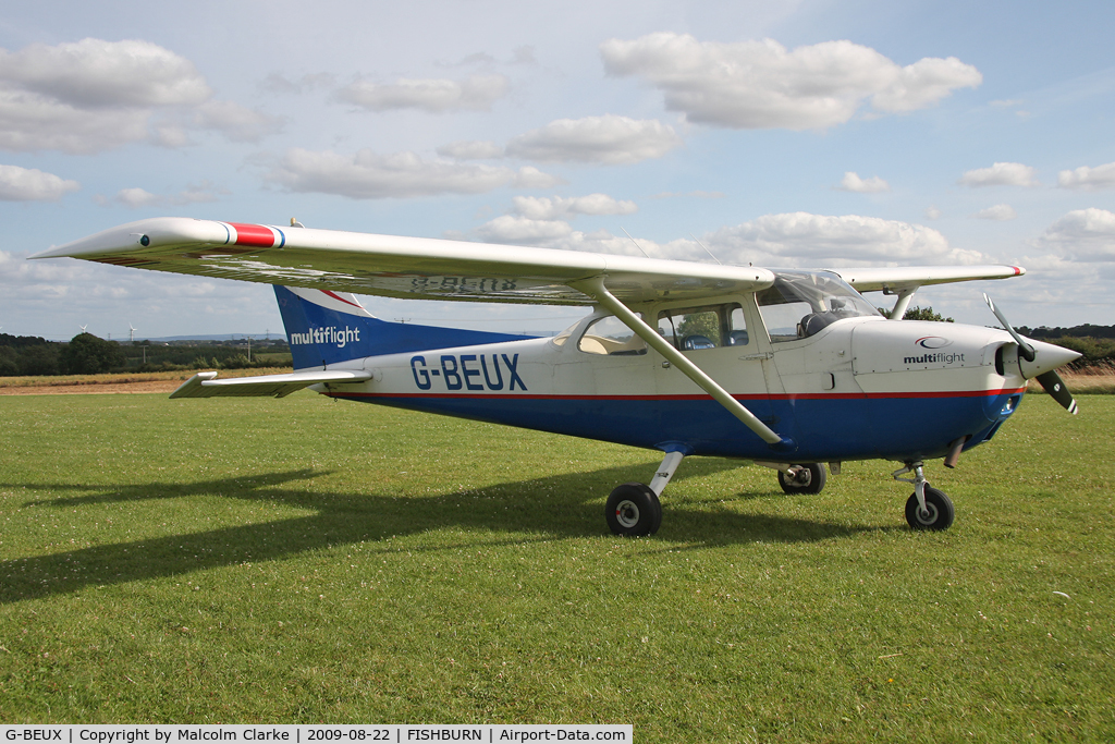 G-BEUX, 1977 Reims F172N Skyhawk C/N 1596, Reims F172N Skyhawk at Fishburn Airfield, UK in 2009.